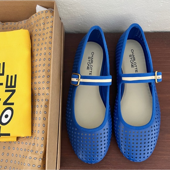 *Rare* NIB Charlotte Stone Raleigh Mary Jane Ballet Flats * Royal Blue * 10 - Picture 3 of 13